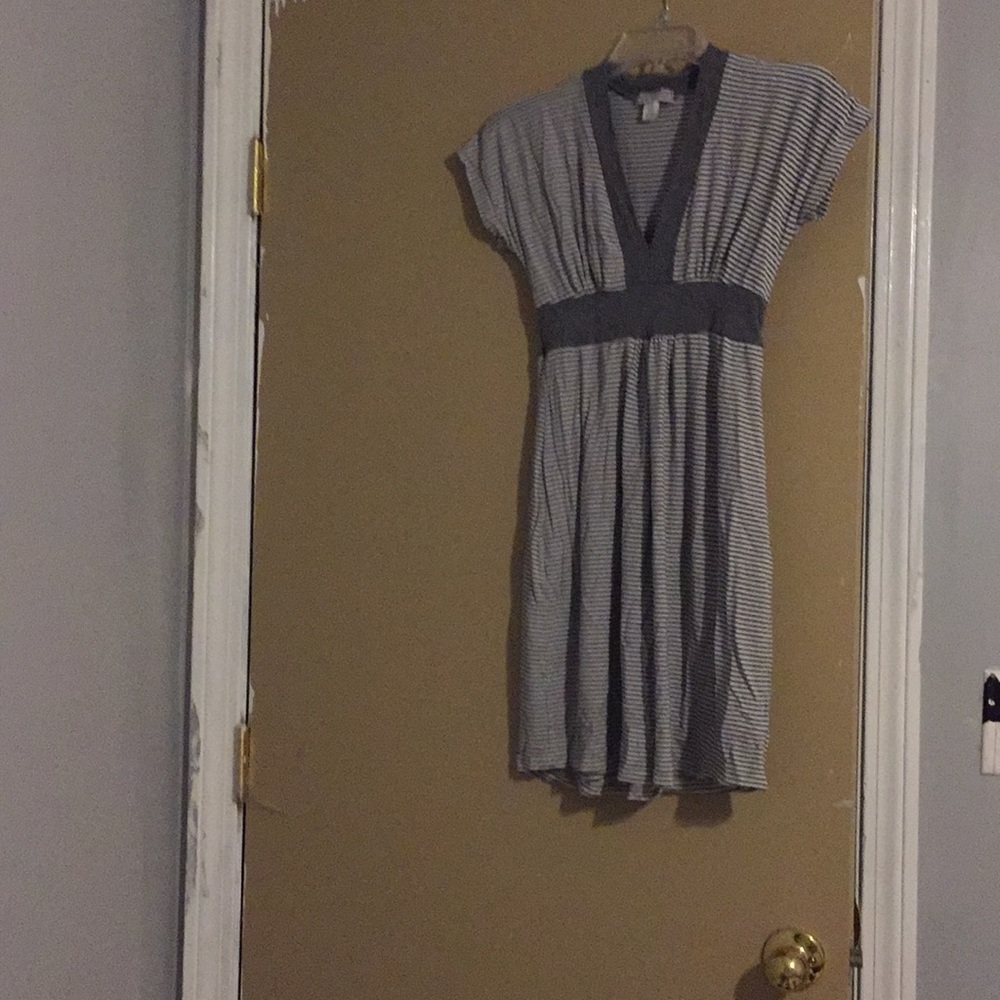 Gray striped dress